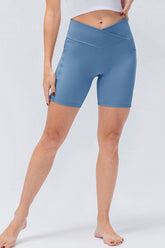 Slim Fit V-Waistband Sports Shorts Light Blue OutfitFlow