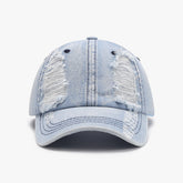Distressed Cotton Baseball Cap Light One Size OutfitFlow