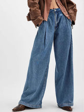 Wide Leg Jeans with Pockets Dusty Blue OutfitFlow