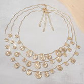3-Piece 18K Gold-Plated Zinc Alloy Necklace Gold One Size OutfitFlow