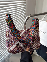 Geometric Adjustable Strap Crossbody Bag Red One Size OutfitFlow