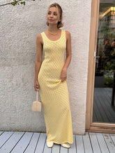 Openwork Sleeveless Maxi Dress Yellow OutfitFlow