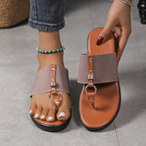 Toe Post Wedge Sandals Mocha OutfitFlow