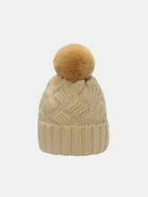 Roll Rim Cable-Knit Hat Dust Storm One Size OutfitFlow