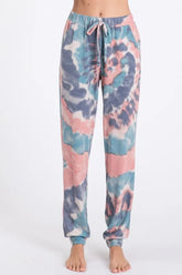 BiBi Tie Dye French Terry Casual Pants MULTI OutfitFlow