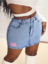 High Waist Mini Denim Skirt Blue OutfitFlow