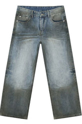 High Waist Baggy Jeans with Pockets Medium OutfitFlow