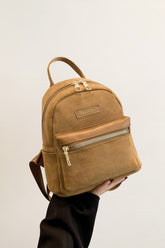 Suede Adjustable Strap Backpack Bag Caramel One Size OutfitFlow