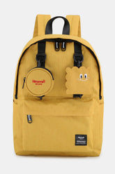Himawari Waterproof Canvas Backpack Bag with Removable Coin Purse Yellow One Size OutfitFlow