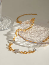 Stainless Steel Star Heart Necklace Gold One Size OutfitFlow