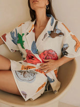 Button Up Short Sleeve Shirt and Shorts Set Multicolor OutfitFlow