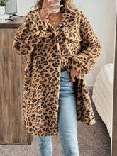 Leopard Button Up Long Sleeve Fuzzy Coat Leopard OutfitFlow