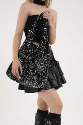 Sequin Polyester Handbag Silver One Size OutfitFlow