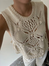 Crochet Hollow Out Sweater Vest Apricot OutfitFlow
