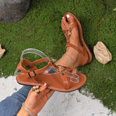 Toe Loop Flat Sandals Caramel OutfitFlow