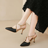 Point Toe Stiletto Pumps Black OutfitFlow