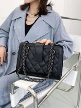 Quilted Chain Strap Shoulder Bag Black onesize OutfitFlow