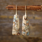 Copper Natural Stone Earrings Yellow Gold One Size OutfitFlow
