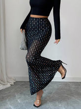 Polka Dot Maxi Skirt Black OutfitFlow
