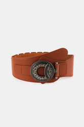 Retro Elastic Wide Belt Caramel One Size OutfitFlow