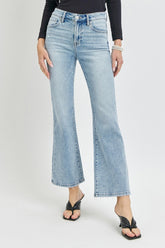 RISEN Full Size High Rise Ankle Flare Jeans Light OutfitFlow