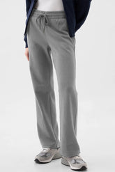 Drawstring Pants with Pockets Dark Gray OutfitFlow