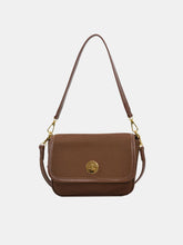 PU Leather Suede Twist-Lock Shoulder Bag Caramel One Size OutfitFlow