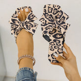 Open Toe Flats Sandals Leopard OutfitFlow