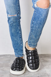 Melody Puffer Plush Slippers Black OutfitFlow