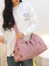 Oxford Cloth Adjustable Strap Large Capacity Crossbody Bag Dusty Pink One Size OutfitFlow