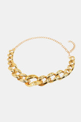 Acrylic Chain Belt Gold One Size OutfitFlow