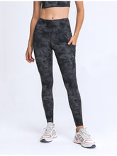 Millennia Wide Waistband Leggings with Pockets Black OutfitFlow