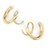 Stainless Steel Spiral Earrings Gold One Size OutfitFlow