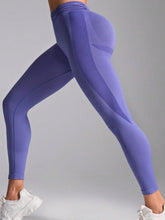 Ruched High Waist Active Leggings Blue Purple OutfitFlow