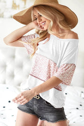 BiBi Triblend Knit with Leopard Block Out Stitching IVORY OutfitFlow