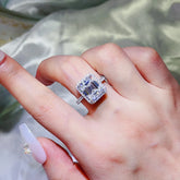 5 Carat Moissanite 925 Sterling Silver Ring White OutfitFlow