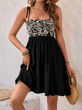 Tie Shoulder Mini Cami Dress Black OutfitFlow