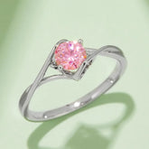 Moissanite 925 Sterling Silver Ring Blush Pink OutfitFlow