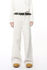 Straight Leg Jeans with Stitch Detail Light OutfitFlow