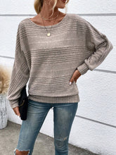 Full Size Round Neck Long Sleeve Top Mocha OutfitFlow