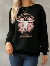 Graphic Round Neck Long Sleeve Sweatshirt style 1 OutfitFlow