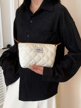 Solid Quilted Clutch with Zipper White One Size OutfitFlow