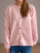 Button Down Long Sleeve Cardigan Blush Pink One Size OutfitFlow