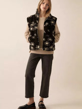 Zip Up Vest Coat with Pockets Black OutfitFlow