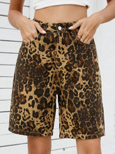 Leopard High Waist Denim Shorts Leopard OutfitFlow