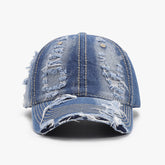Distressed Adjustable Cotton Baseball Cap Light One Size OutfitFlow