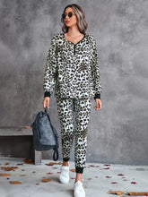 Leopard Long Sleeve Top and Pants Set Leopard OutfitFlow