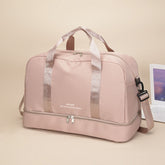 Detachable Strap Nylon Oversize Travel Bag Dusty Pink One Size OutfitFlow