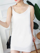 Spaghetti Strap Mini Dress White One Size OutfitFlow
