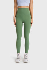 Millennia Ultra Soft High Waist Leggings Green OutfitFlow